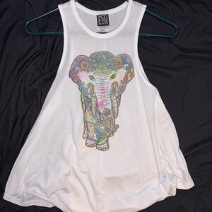 White Elephant Graphic Tank Top